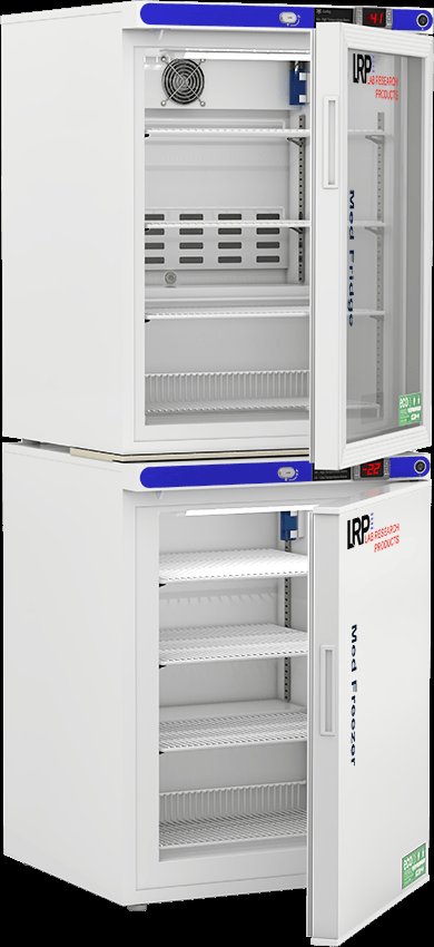 Lab Research Products - PH-LRP-HC-RFC1030G - 10 Cu. Ft. Pharmacy Refrigerator & Freezer (-30°C Operation) Combination, with Glass Door Refrigerator