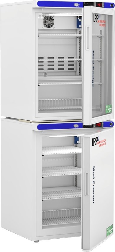 Lab Research Products (LRP) - PH-LRP-HC-RFC1040G - 10 Cu. Ft. Pharmacy Refrigerator & Freezer (-40°C Operation) Combination, with Glass Door Refrigerator