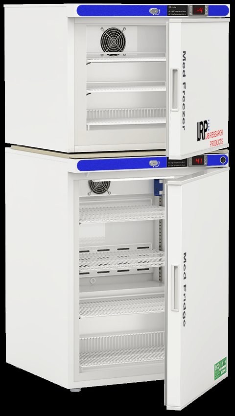 Lab Research Products - PH-LRP-HC-RFC7SA - 7 Cu. Ft. Pharmacy Refrigerator & Auto Defrost Freezer Solid Door Combination