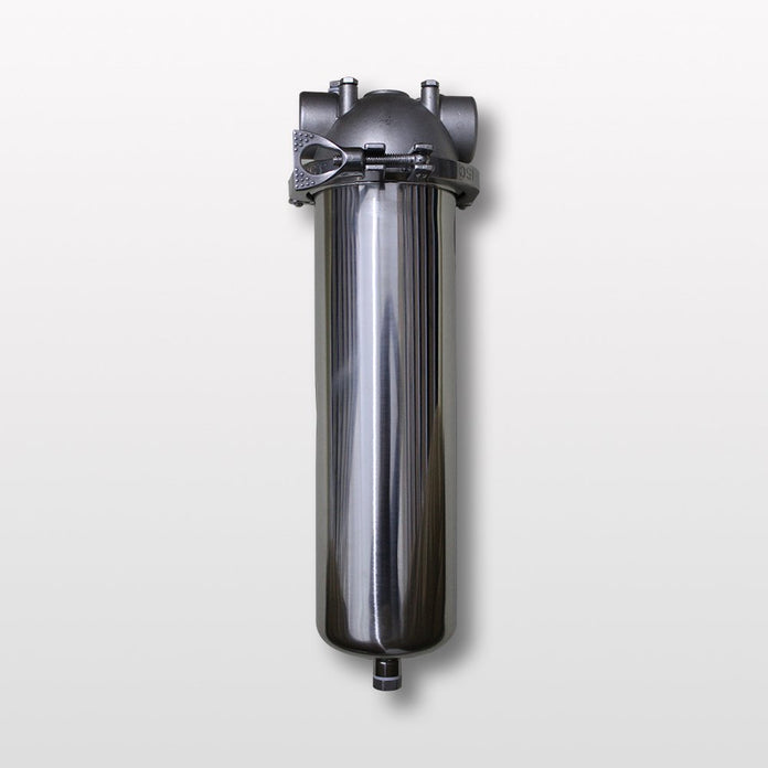 Rephile - RAFF101KT - 10" In-Line Filter Housing with 1" Pressure Gauges