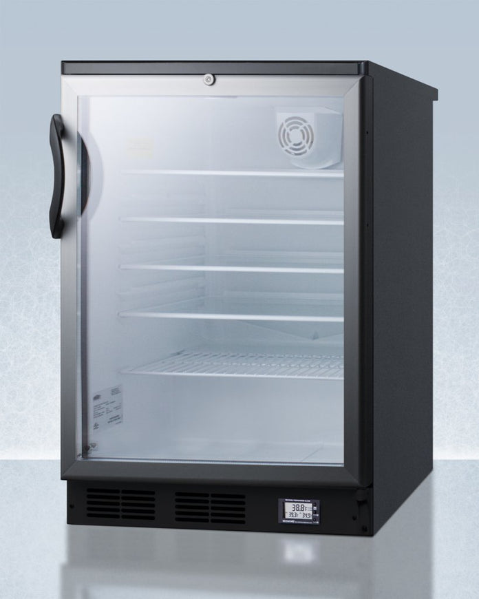 Accucold - SCR600BGLNZLHD - 24" Wide All-Refrigerator, Left Hand Door
