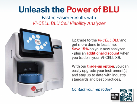 Unleash the Power of BLU. Faster, Easier Results with Vi-CELL BLU Cell Viability Analyzer