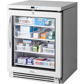 True Scientific - TSCI-150PR-SWG-R-WW-1A - 4.72 Cu.Ft. Swing Glass Door Pharmacy Refrigerator, 115V