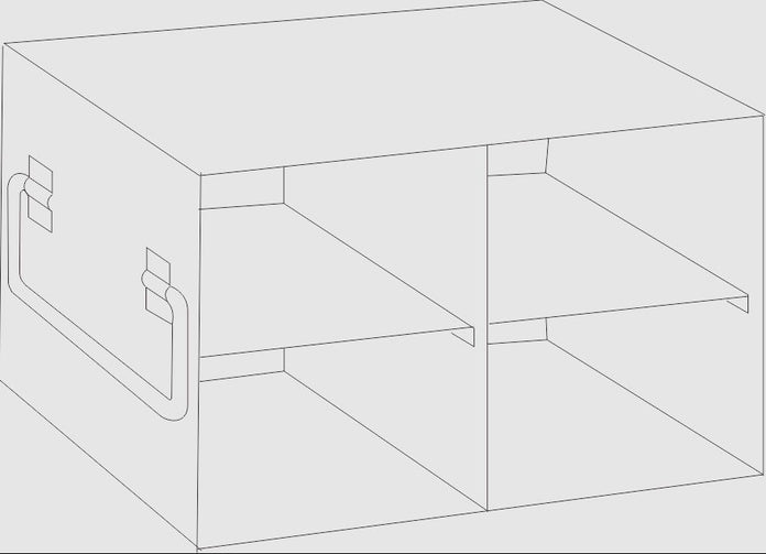 Crystal Industries - UF-375 - Upright Freezer Rack for 3.75" Boxes