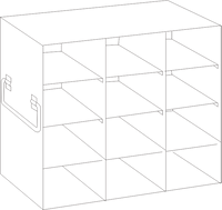 UF-342 - Upright Freezer Rack for 2" Boxes, 3x4 Configuration