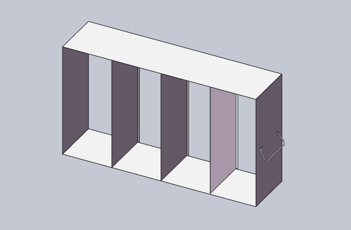 UF-412L - Upright Freezer Rack for Mixed Storage of 2", 3", and 3.75" Boxes