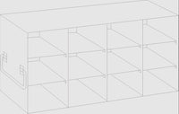 Crystal Industries - UF-375 - Upright Freezer Rack for 3.75" Boxes