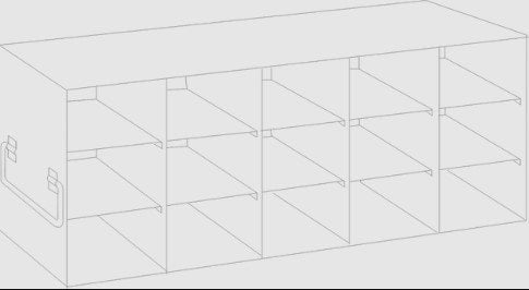 Crystal Industries - UF-L375 - Upright Freezer Rack for Large 3.75" Boxes