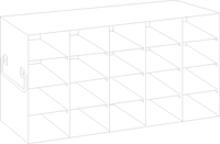 Crystal Industries - UF-54-375 - Upright Freezer Rack for 3.75" Boxes, 5x4 Configuration