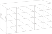 UF-542 - Upright Freezer Rack for 2" Boxes, 5x4 Configuration