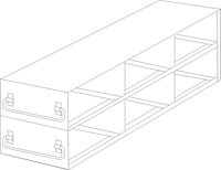 UFD-32-375 - Drawer Rack for 3.75" Boxes, 3x2 Configuration