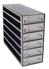 UFD-362-S - Drawer Rack for 2" Boxes Made to fit Panasonic Freezers, 3x6 Configuration