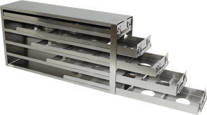 UFD-452-ST - Draw Rack for 2" Boxes Made to fit Binder Freezers, 4x5 Configuration