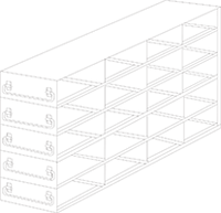 UFD-453 - Drawer Rack for 3" Boxes, 4x5 Configuration