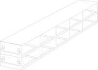 UFD-52-375 - Drawer Rack for 3.75" Boxes, 5x2 Configuration