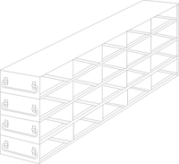 Crystal Industries - UFD-542 - Upright Freezer Drawer Rack for 2" Boxes, 5x4 Configuration