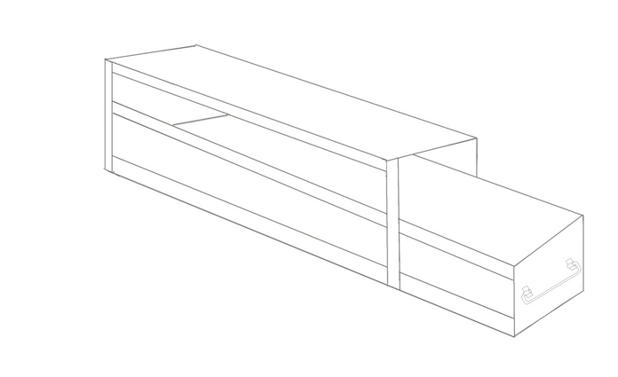 Crystal Industries - UFD-B10 - Upright Freezer Drawer Rack with Drawer for Bottles
