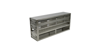 Crystal Industries - UFD-22 - Upright Freezer Rack with 2 Drawers for Standard 2" Cardboard Boxes & 1 Drawer for Storage Bottles