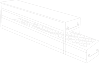 Crystal Industries - UFD-01 - Upright Freezer Rack with Drawers for 1ml Tubes
