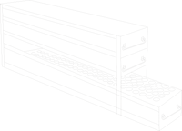 Crystal Industries - UFD-01 - Upright Freezer Rack with Drawers for 1ml Tubes