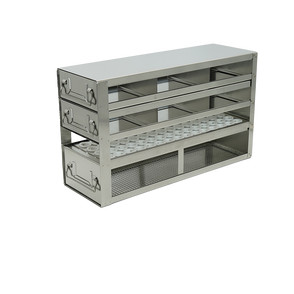 UFD-T15-322 - Upright Freezer Rack with 2 Drawers for 6 Standard 2" Cardboard Boxes & 1 Drawer for 15ml Centrifuge Tubes