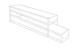 UFD-XLB-2 - Upright Freezer Rack with 2 Drawers for Bottles