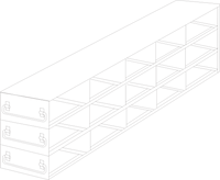 UFDH50-53 - Drawer Rack for 50-Cell Hinged Top Plastic Boxes, 5x3 Configuration