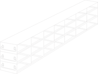 UFDH50-73 - Drawer Rack for 50-Cell Hinged Top Plastic Boxes, 7x3 Configuration