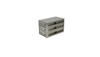 Crystal Industries - UFDHT-23 - Upright Freezer Drawer Rack for 100-Cell Hinged Plastic Boxes, 2x3 Configuration