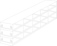 UFDML-53 - Drawer Freezer Rack for SBS Formatted Boxes, 5x3 Configuration