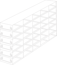 Crystal Industries - UFDML - Upright Freezer Drawer Rack for SBS Formatted Boxes