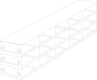 Crystal Industries - UFDMX-532 - Upright Freezer Drawer Rack for SBS Formatted Boxes, 5x3 Configuration