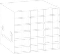 Crystal Industries - UFDP-L - Upright Freezer Rack for 96-Deep-Well Microtiter Plates