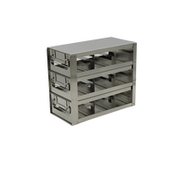 Crystal Industries - UFDPCR-33 - Upright Freezer Drawer Rack for 0.2ml Tube 96-Well PCR Boxes, 3x3 Configuration