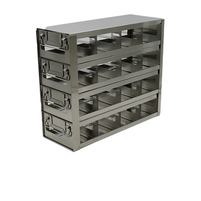 Crystal Industries - UFDPCR-44 - Upright Freezer Drawer Rack for 0.2ml Tube 96-Well PCR Boxes, 4x4 Configuration