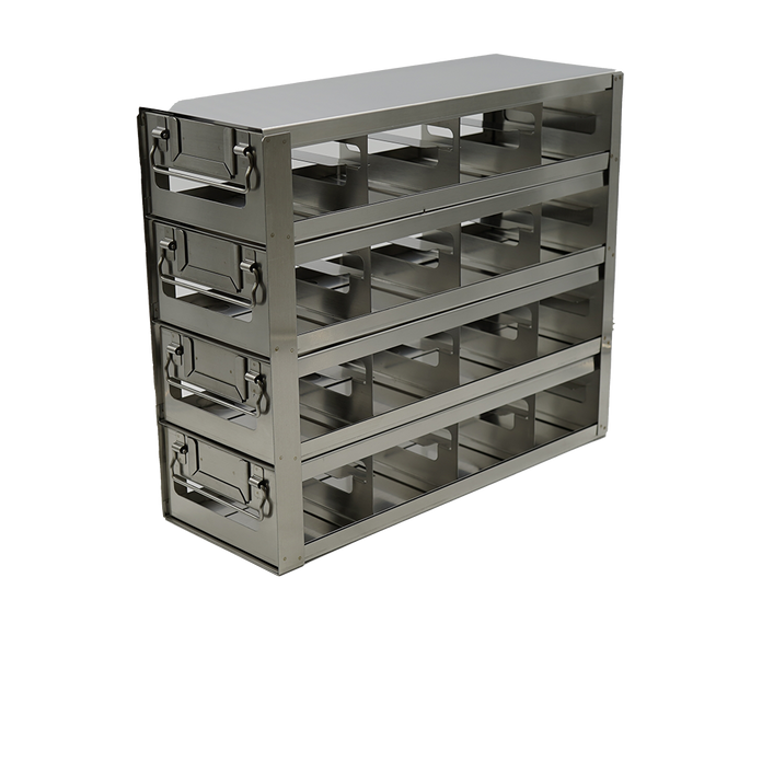 Crystal Industries - UFDPCR - Upright Freezer Drawer Rack for 0.2ml Tube 96-Well PCR Boxes