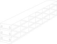 UFDPCR-63 - Drawer Rack for 0.2ml Tube 96-Well PCR Boxes, 6x3 Configuration