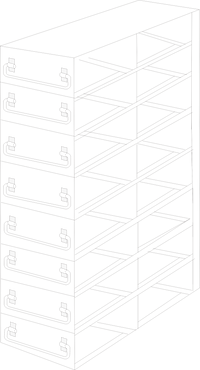 Crystal Industries - UFDS-100 - Upright Freezer Drawer Rack for 100-Place Slide Boxes