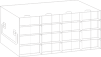 Crystal Industries - UFH50 - Upright Freezer Rack for 50-Cell Hinged Top Plastic Boxes