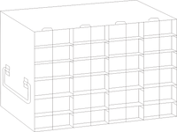 Crystal Industries - UFH50 - Upright Freezer Rack for 50-Cell Hinged Top Plastic Boxes