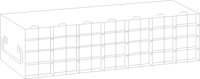 UFH50 - Rack for 50-Cell Hinged Top Plastic Boxes