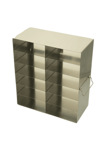 Crystal Industries - UFHT-26 - Upright Freezer Rack for 100-Cell Hinged Top Plastic Boxes, 2x6 Configuration