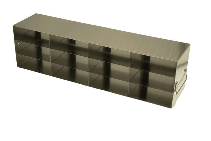 Crystal Industries - UFHT-43 - Upright Freezer Rack for 100-Cell Hinged Top Plastic Boxes, 4x3 Configuration