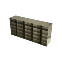 Crystal Industries - UFHT-45 - Upright Freezer Rack for 100-Cell Hinged Top Plastic Boxes, 4x5 Configuration