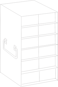 UFM-1605 - Rack for 50-Cell 1.5ml Microtube Storage Boxes, 1x6x2 Configuration