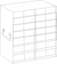 UFM-2715 - Rack for 50-Cell 1.5ml Microtube Storage Boxes, 2x7x2 Configuration