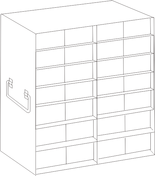 UFM-2715 - Rack for 50-Cell 1.5ml Microtube Storage Boxes, 2x7x2 Configuration