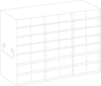 Crystal Industries - UFM-15 - Upright Freezer Rack for 50-Cell 1.5ml Microtube Storage Boxes