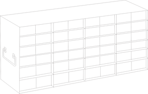 UFM-4605 - Rack for 50-Cell 0.5ml Microtube Storage Boxes, 4x6x2 Configuration