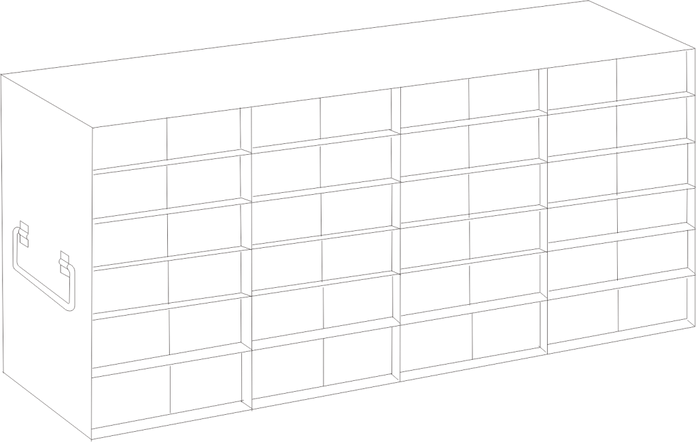 UFM-4605 - Rack for 50-Cell 0.5ml Microtube Storage Boxes, 4x6x2 Configuration